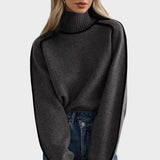 Baskijska - Elegantni jednobojni pulover s visokim vratom