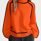 Baskijska - Elegantni jednobojni pulover s visokim vratom