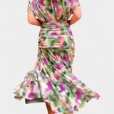 Alondra Duga Haljina s Očaravajućim Cvjetnim Uzorkom i V-Izrezom