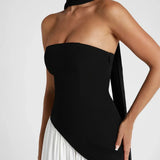 Elena – Maxi Haljina s Otvorenim Ramena, Raskidom i Chokerom